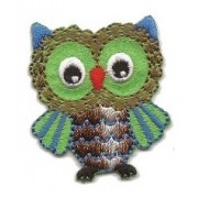 Iron-on Embroidery Sticker - Blue Owl